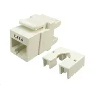Dynamix FP-C6-007C Cat6 180 Unshielded Keystone Jack with Keystone to PDL600 Series. Compatible Modular Clip. Colour White [FP-C6-007C]