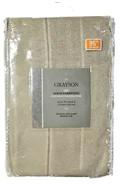 Grayson One Room Darkening Rod Pocket Back Tab Panel 50x95in Fits 1in Rod Taupe
