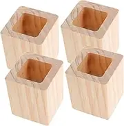 SOESFOUFU 4pcs Solid Furniture Risers Height Extender for Bed Couch Sofa and Table Durable Square Lifters with Minimalist Design for Versatile Home Use