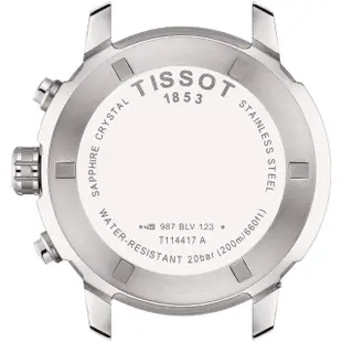 【TISSOT天梭 官方授權】T-Sport PRC 200 CHRONOGRAPH計時腕錶 母親節(T1144171103700)