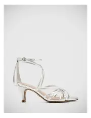[Wittner] Kyia Metallic Leather Strappy Heel in Silver