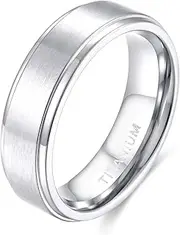 [TIGRADE] 4mm 6mm 8mm 10mm Black Titanium Rings Wedding Band Matte Comfort Fit for Men Women Size 3-15