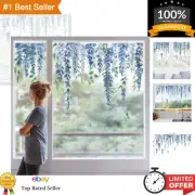 Static Cling Decorative Window Decals - Vibrant Floral Design for Adults
