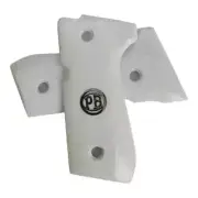 Beretta 92FS-92F-92 FS -92A1-M9 A1 Grips white Acrylic Set Full Size Silver Logo