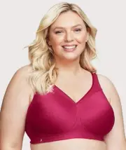 Glamorise Magiclift Seamless Wire-Free Sports Bra - Ruby Red (Size 14B)