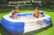 Crane Inflatable Rectangle Swimming Pool - Above Ground - 79.5" x 59.5" x 23.75"