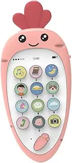 HEALSOPTHY 1 Set Bilingual Radish Shape Phone for Resistant Educational Smartphone USB Rechargeable with Soothing Early Learning