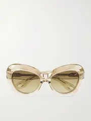 [Jacques Marie Mage] Jacques Marie Mage - Monarch Butterfly-frame Acetate Sunglasses - Cream - One size One size Cream