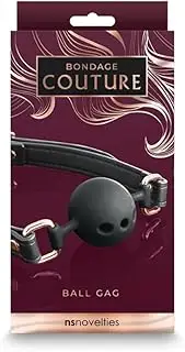 Bondage Couture Ball Gag - Black - Black Mouth Restraint