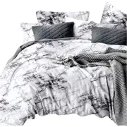 White Marble Quilt Cover Set