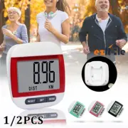 Portable Step Counter LCD Clip On Pedometer Walking Distance Tracker Pedometers
