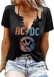 [RFBIQI] Rock N' Roll Institute Tank Top for Women Retro Country Music Shirt Rock Concert Band Tees Cool Graphic Sleeveless Top
