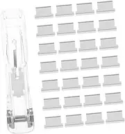 SHINEOFI 1 Set Mini Clip Dispenser Stapler Handheld Push Stapler Office Binding Push Clip Office Paper Binder Binder Supplies Practical Paper Clipper Transparent Plastic