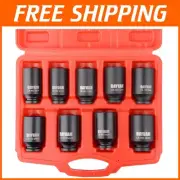 Comprehensive 1/2" Drive 9-Piece Impact Socket Set in Quality Storage Case
