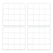 8x8" Wire Grid Panel, 4 Pcs Iron Decorative Wall Grid, White