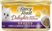 FancyFeast Delights With Cheddar Adult Wet Cat Food Turkey & Cheddar Cheese Feast in Gravy 24x85g