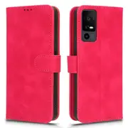 For TCL 40 XE Skin-touch Wallet Case PU Leather Flip Stand Phone Cover