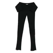 [Off-white] Off-white Flared-leg Ruffled Trousers 38 IT BLACK