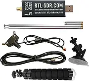 RTL-SDR Blog V4 R828D RTL2832U 1PPM TCXO HF Bias Tee SMA Software Defined Radio with Dipole Antenna Kit, RTLSDR_V4_WITH_ANTENNA