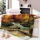 Crowded Flourishing Dense Forest 3D Warm Plush Fleece Blanket Picnic Sofa Couch