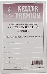 JJ Keller 2048 Simplified Driver's Vehicle Inspection Report DVIR