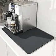 Coffee Mat Hide Stain Rubber Backed, Absorbent Coffee Maker Mat, Coffee Bar Mat, Rubber Dish Drying Mat, Coffee Machine Mat for Counter, Bar Service Spill Mat for Kitchen Counter 50x60cm (50x60cm)