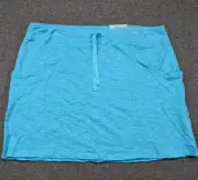 Reel Legends Knit Skirt Size XL Capri Blue Pockets Drawstring