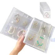 160Grids Portable Travel Jewelry Organizer Storage Book with 50 PVC Bags