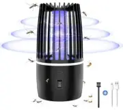 Electric Fly Catcher, Portable Bug Zapper, 4000Mah Rechargeable Mosquito Killer,
