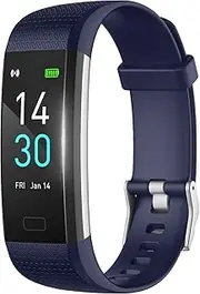 MicLee Women's Men's Smart Watch Fitness Wristband, Bluetooth Activity Tracker, Waterproof IP68, multi-language settings, USB portable charging, Sports watch, for iOS and Android, silicone wristband