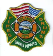 Atlantic City NJ New Jersey Fire Dept. Sandpipers Pipes & Drums patch - NEW!
