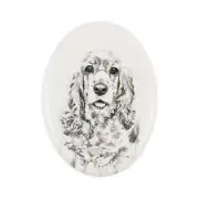 American Cocker Spaniel tombstone with a picture of a dog Art-Dog