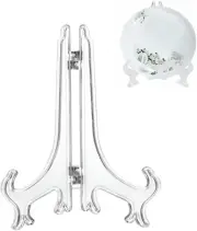 Clear Plate Display Stand Folding Picture Frame Holder Decorative Easel 3 Siz...