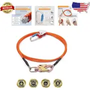 Heavy-Duty Tree Climbing Flipline Kit - 12ft with Triple Lock Carabiner Adjuster