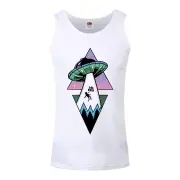 Grindstore Mens Alien Abduction Vest Top (White) - GR2006