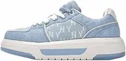 [YangNice] Stylish Womens Platform Walking Shoes Lightweight Cushioning Comfort Casual Lace-Up Chunky Sneakers