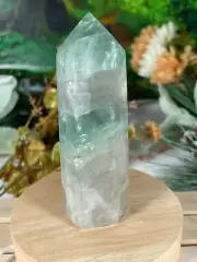 Tower - Rainbow Flourite Natural Stone Quartz Crystal Obelisk Point - 269g