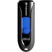 Transcend JetFlash 790 256 GB USB 3.1 Type A Flash Drive - Black - 90 MB/s Read Speed - 45 MB/s Write Speed - 1 Piece