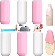 Leak Proofing Locks for Travel Silicone: Bottle Covers for Elastic-Sleeves, Travel Accessories for Luggage for Women Men, Travel Size Toiletries, Travel Essentials, Travel Must Haves