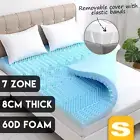 Topper 7-Zone 8cm Cool Gel Bamboo Fabric Single Deluxe Memory Foam Mattress