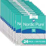 Nordic Pure 10x10x1 Pleated MERV 14 Air Filters 24 Pack