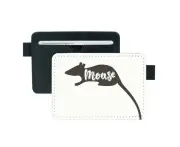 Mouse Black And White Animal Pocket Leather Wallet Card Holder