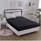 New 3PC Velvet King Single Black 15" Deep Pocket 1 Fitted Sheet & 2 Pillow Cover