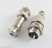 5pcs XLR 2 Pins 12mm Audio Cable Connector Chassis Mount 2 Pin Plug Adapter