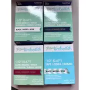 NEW! Bundle of 4 P-touch Embellish Satin Ribbon and Tape Cartridges