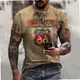 Streetwear Route 66 Print Tee Shirt Men T-shirts Tops男士T恤