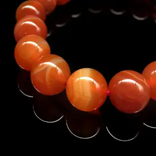 波斯瑪瑙 夢幻橘紅 護身符 10mm 手珠(隨機出貨)《碞磊國際水晶礦石》【編號】BARE0026