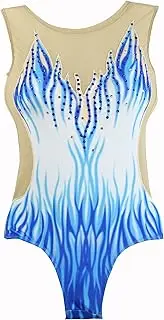 [JoyCan] Gymnastics Competition Women's Blue Athletic Clothing Artistic Gymnastics Clothing girl Set with diamonds