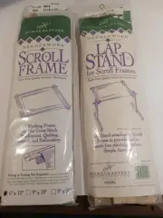 New Lot Of 2 Homecrafters Needlework 6"×12" Scroll Frame & Lap Stand