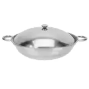 Anti-overflow Bar Pot Travel Stainless Pan Set Steel Reheating Wok